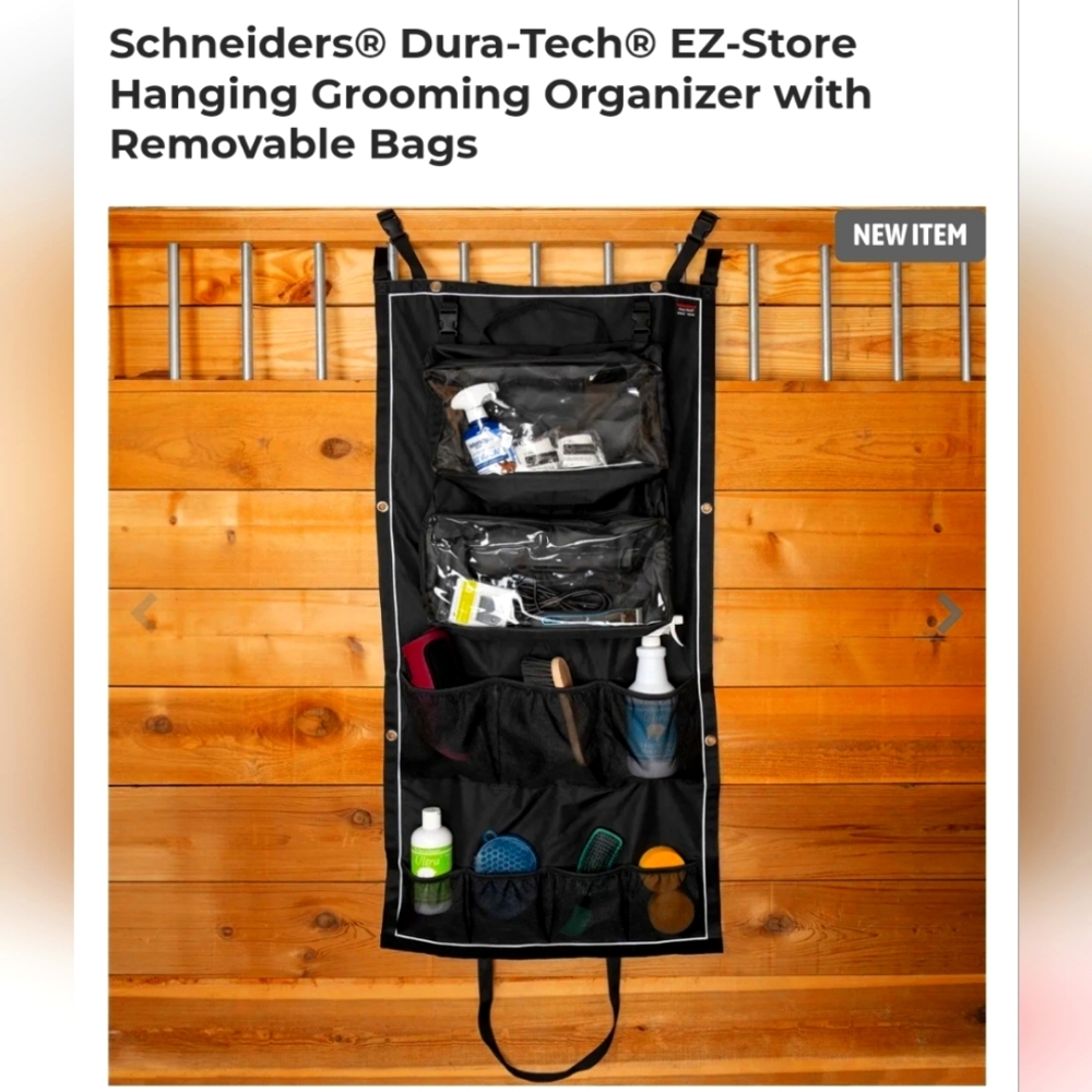 Brand new Schneiders Hanging Grooming Organizer with Removable Bags